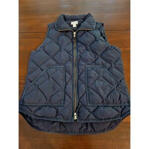 J. Crew Navy Quilted Vest